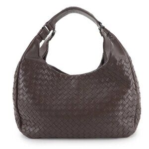 BOTTEGA VENETA Intrecciato Shoulder Bag Leather Dark brown 125787 90289005BOTTEG